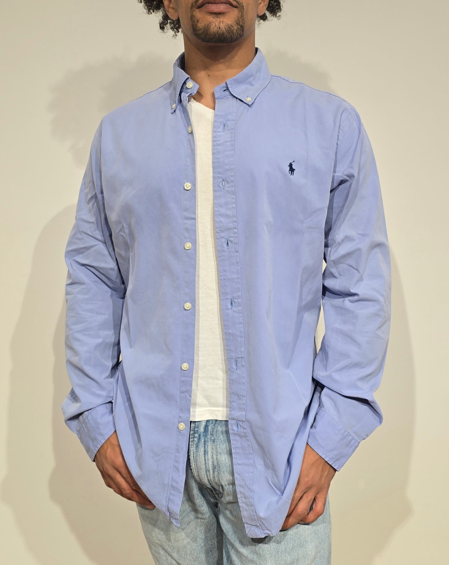 Chemise Custom fit bleu clair - M