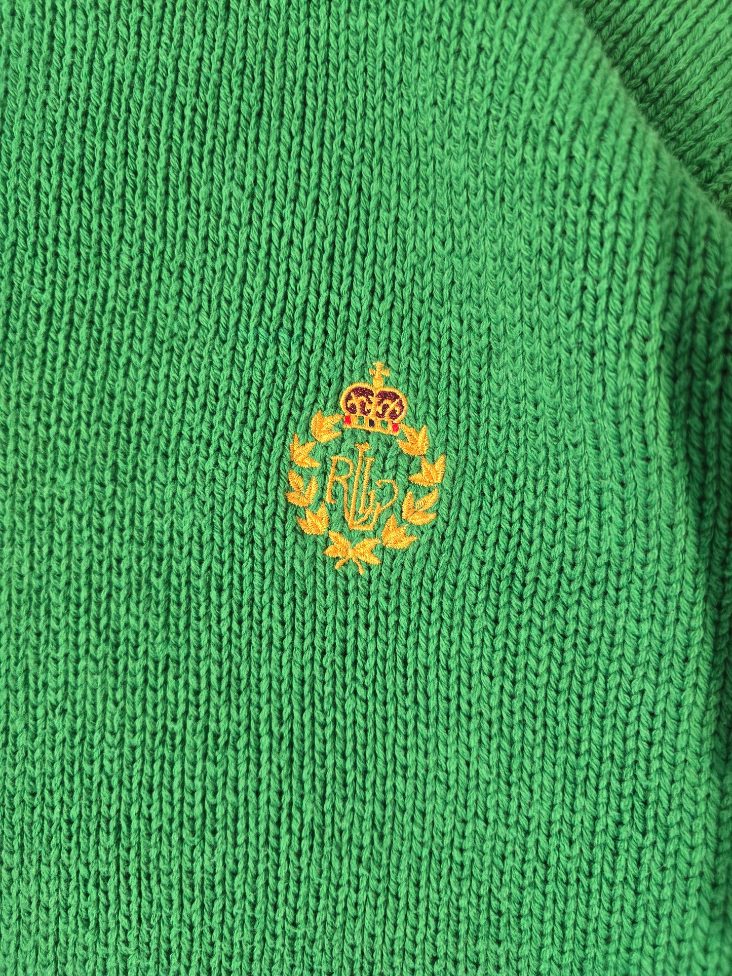 Pull en maille verte des années 90' - S