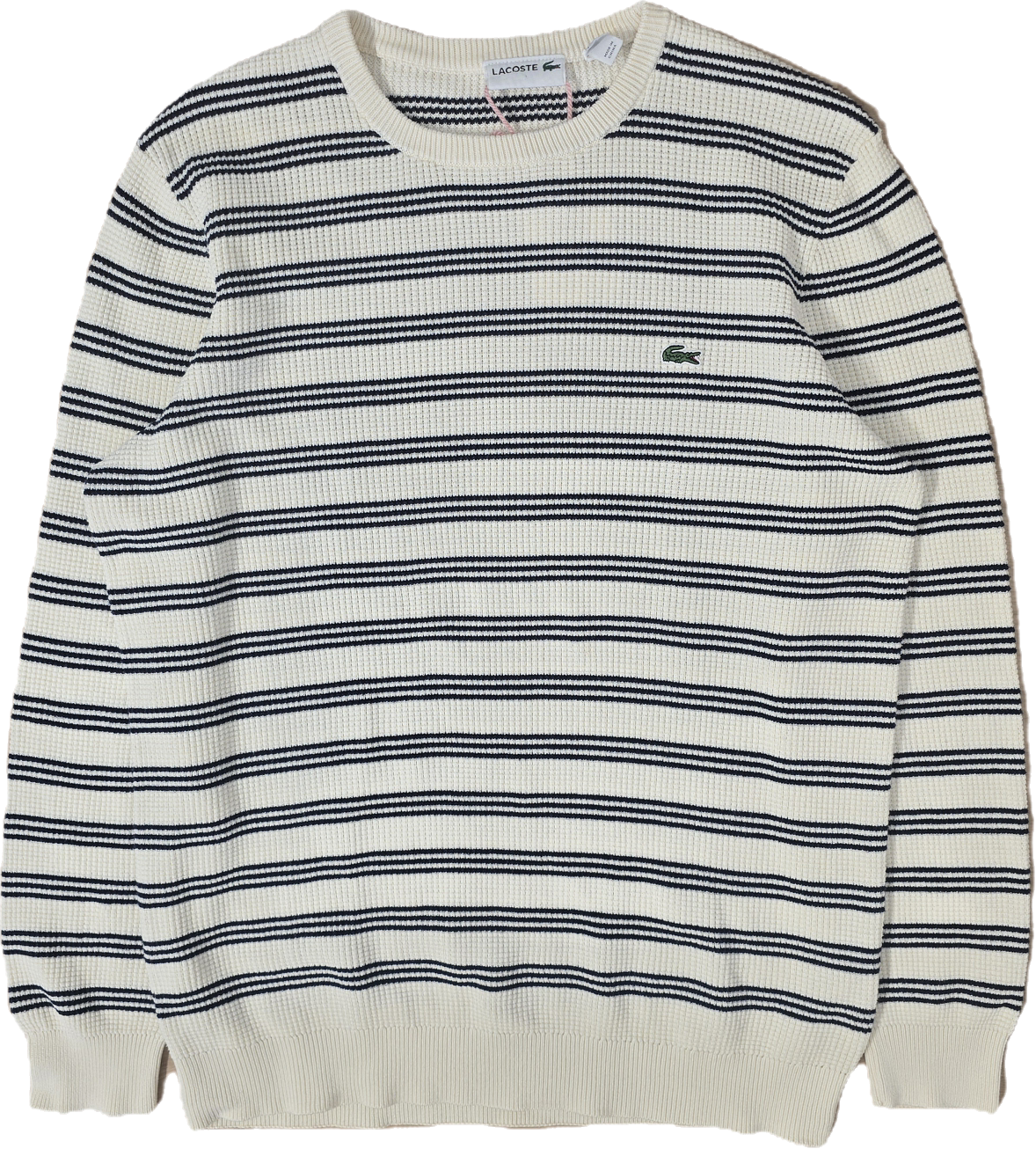 Pull en coton style marinière en maille piquée - L