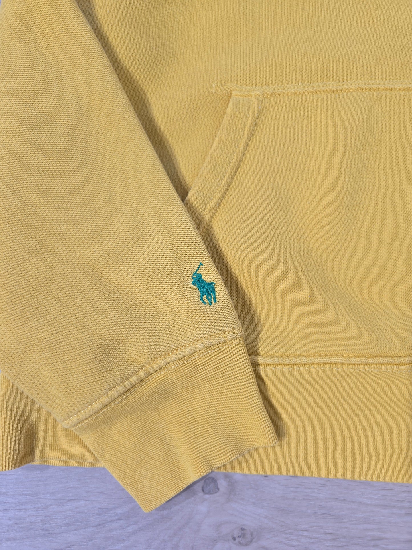 Sweat à capuche jaune brodé - XS