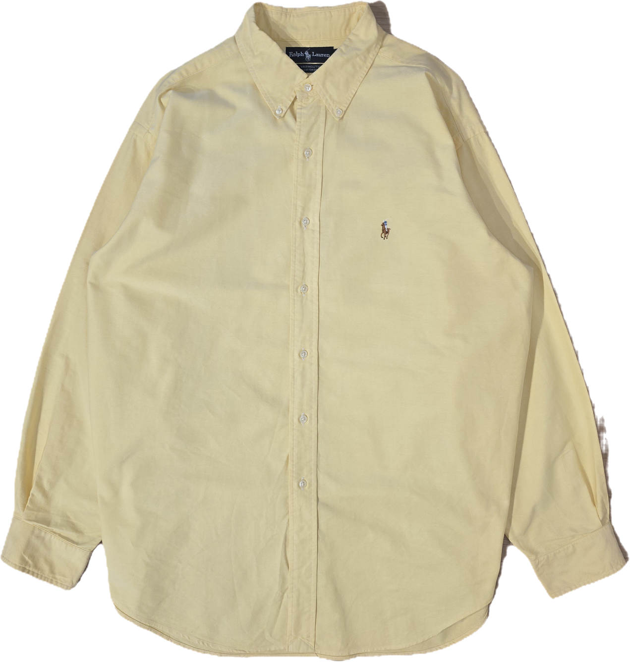 Chemise unie en coton jaune - XL