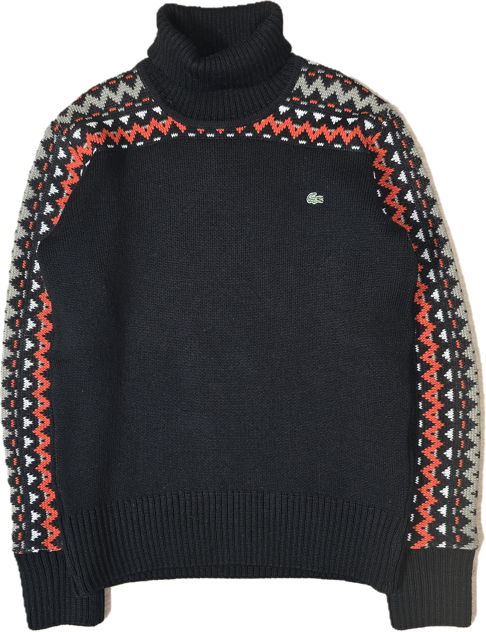 Pull col roulé noir à motifs - XS