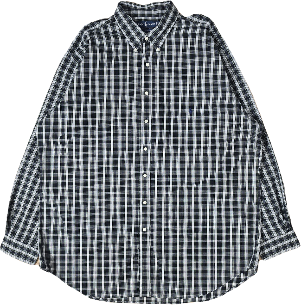 Chemise en coton noir à rayures - XXL