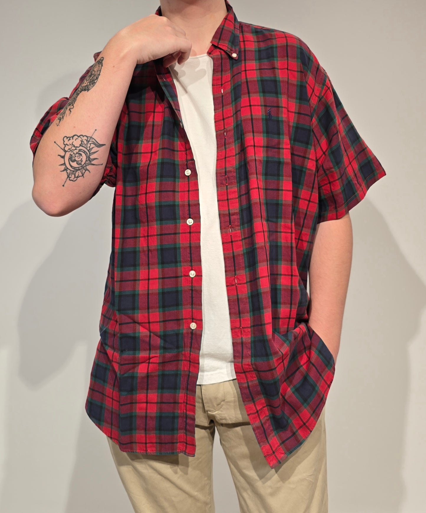 Chemise Blake à carreaux rouge - XL