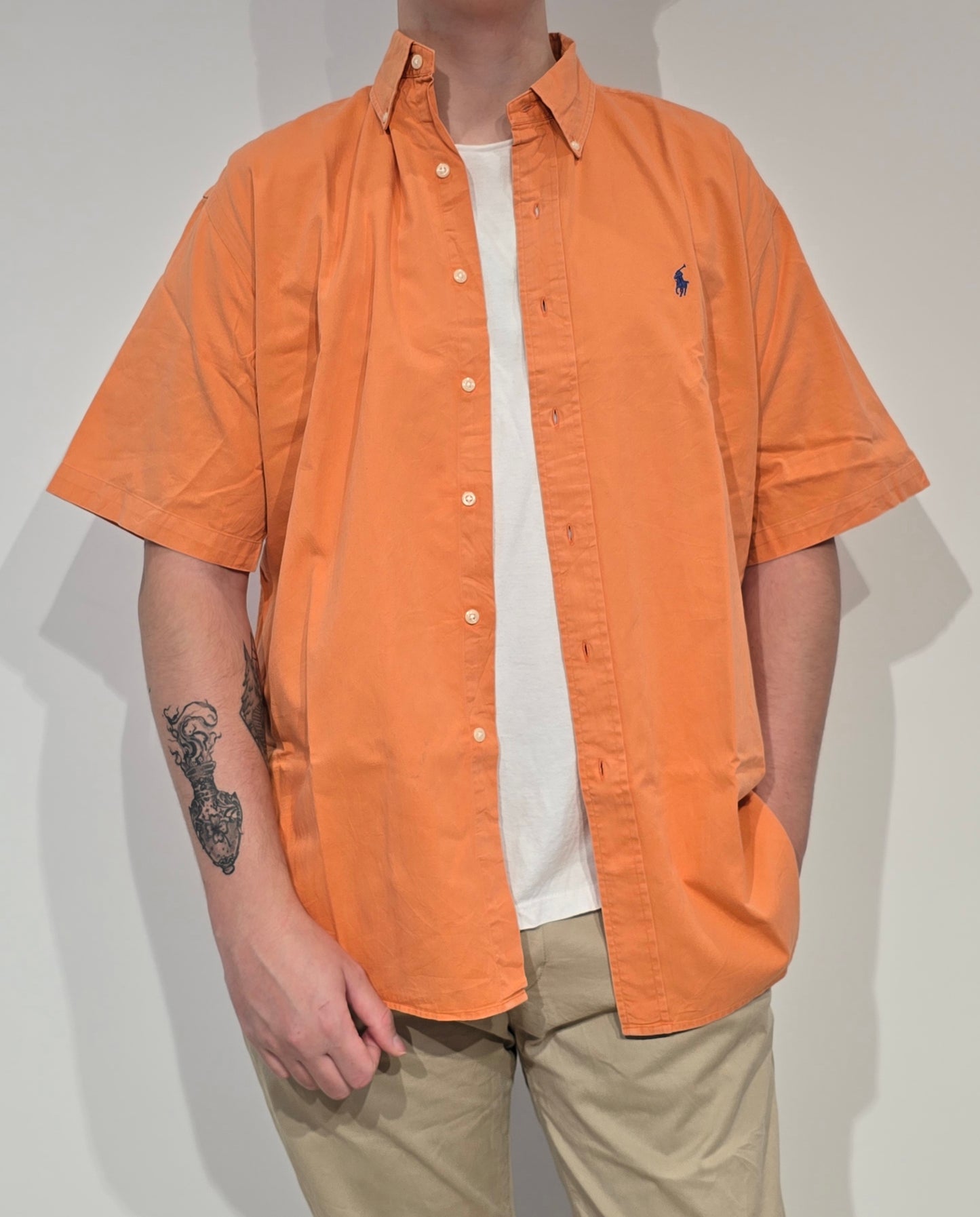 Chemise Blake en coton orange - L