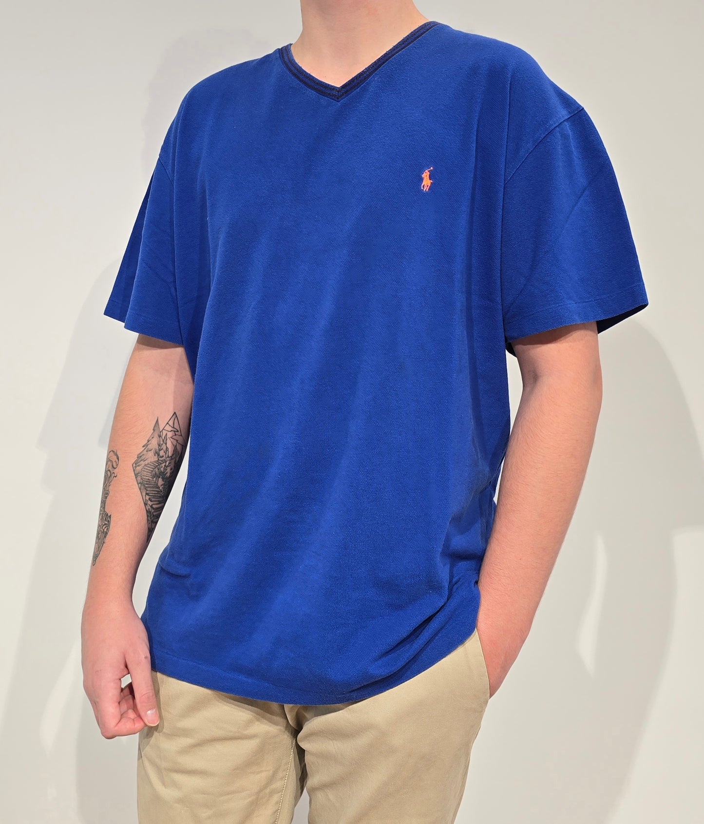Tee-shirt en coton bleu - XXL