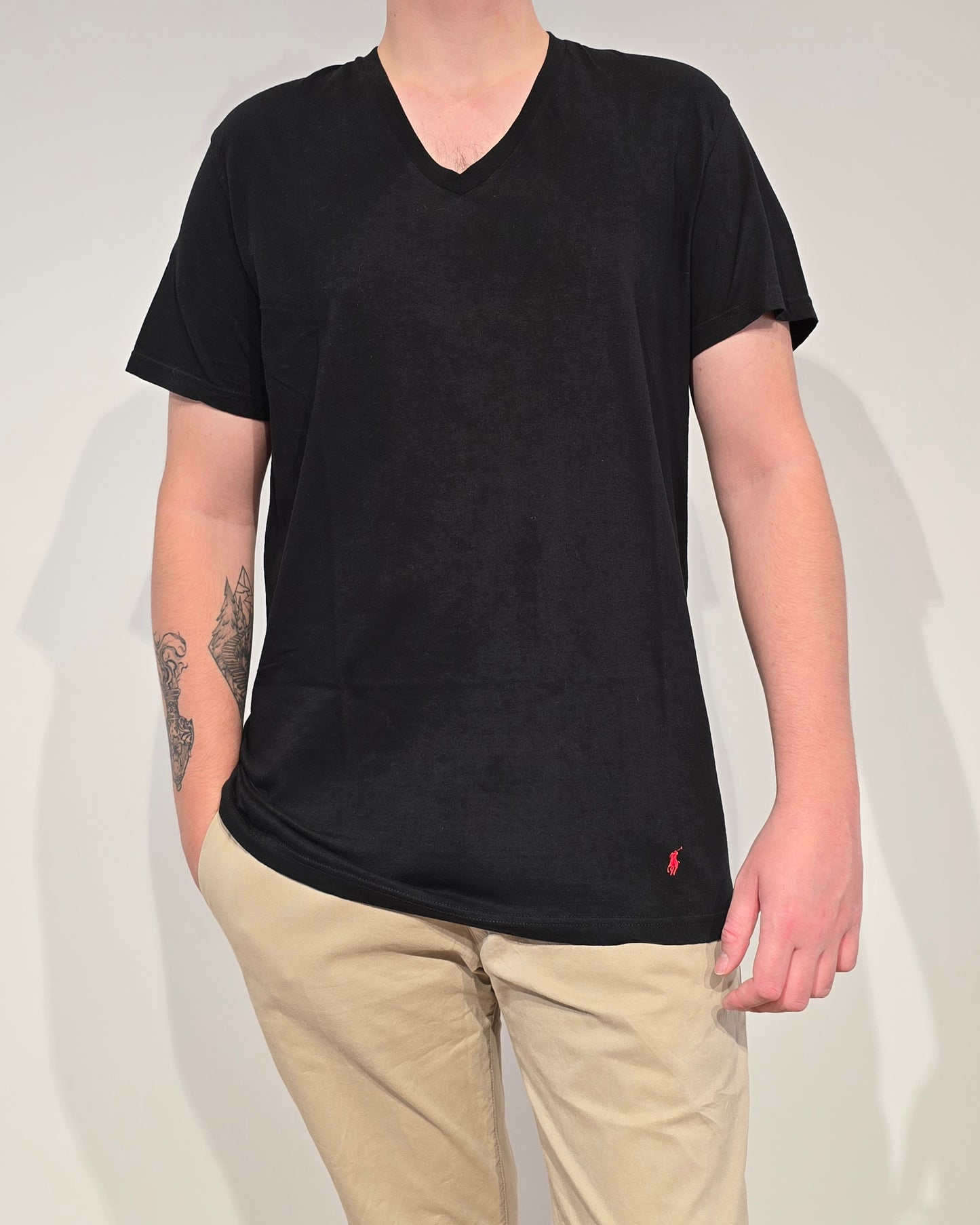 Tee-shirt classic fit en coton noir - L