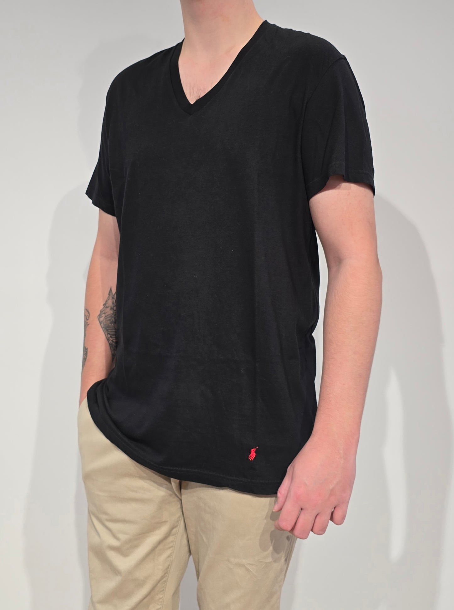 Tee-shirt classic fit en coton noir - L