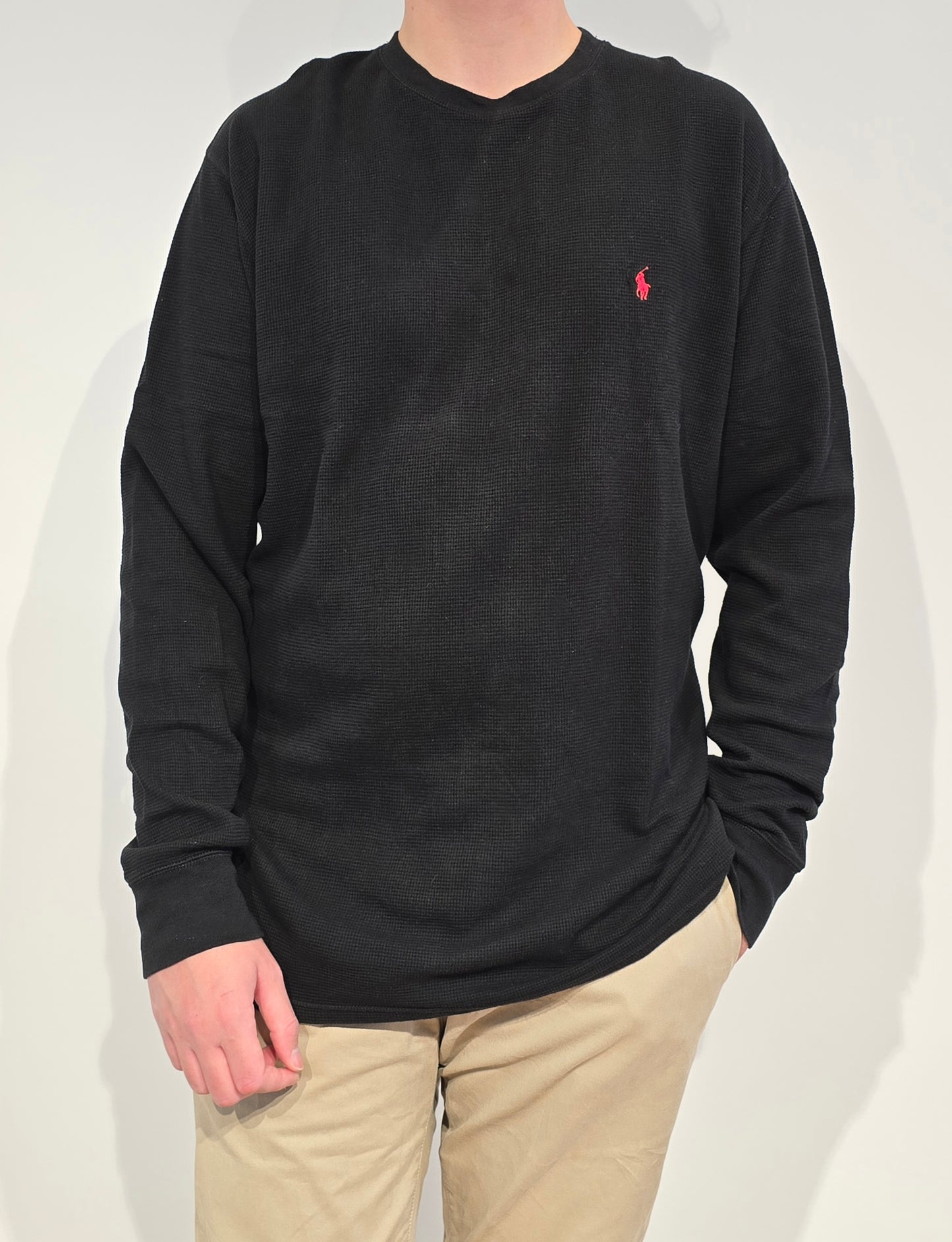 Pull léger en coton noir - XXL