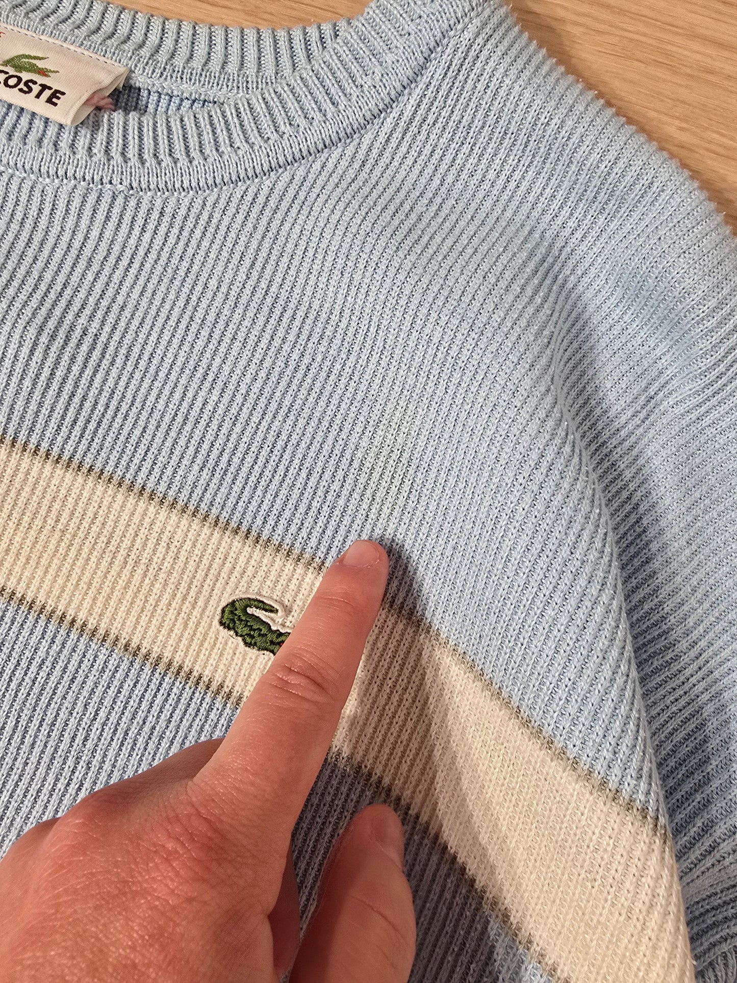 Pull en maille bleu ciel des années 90' - L/XL