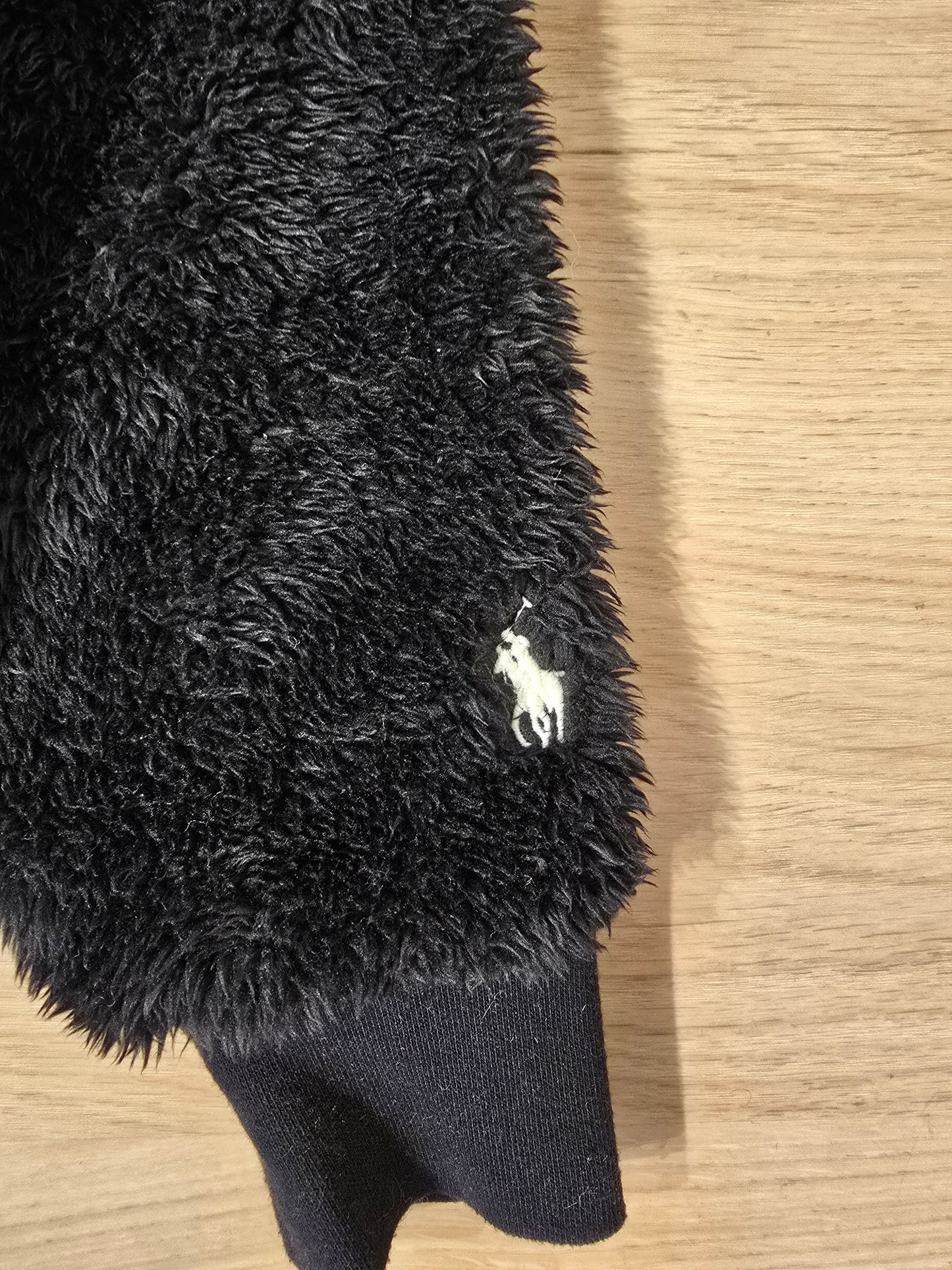 Sweat à capuche en moumoute noir - XS
