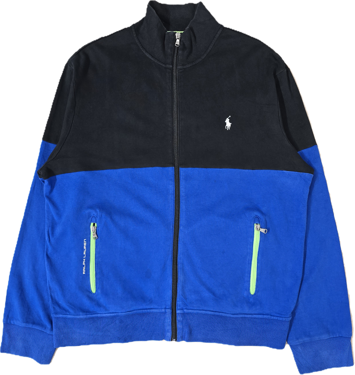 Veste mi-saison bleu et noir - XL