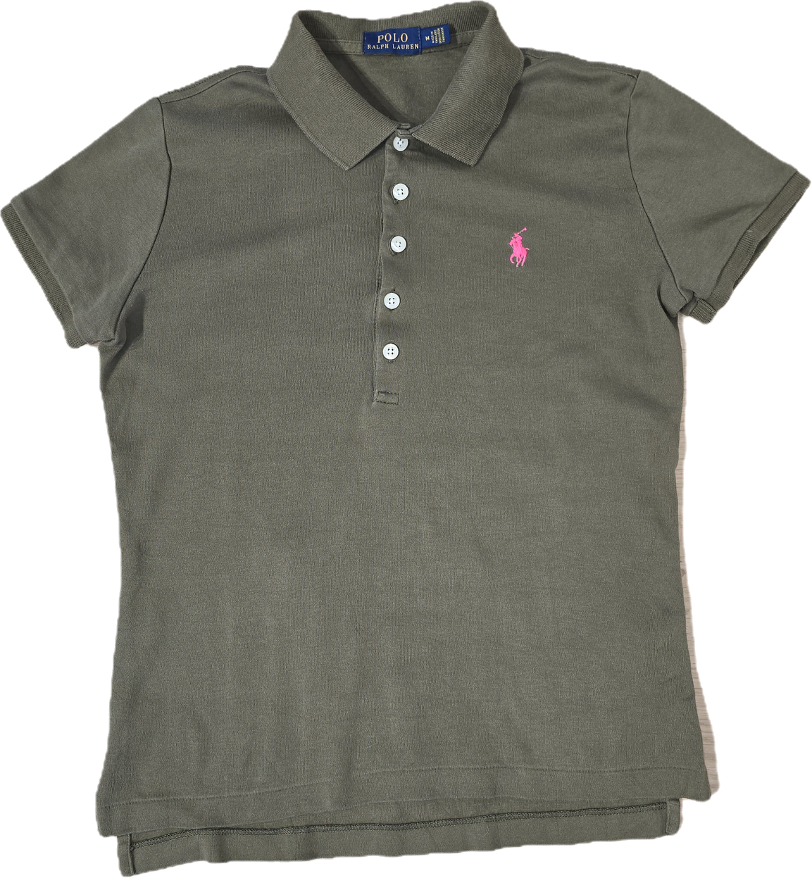 Polo en coton kaki - S/M