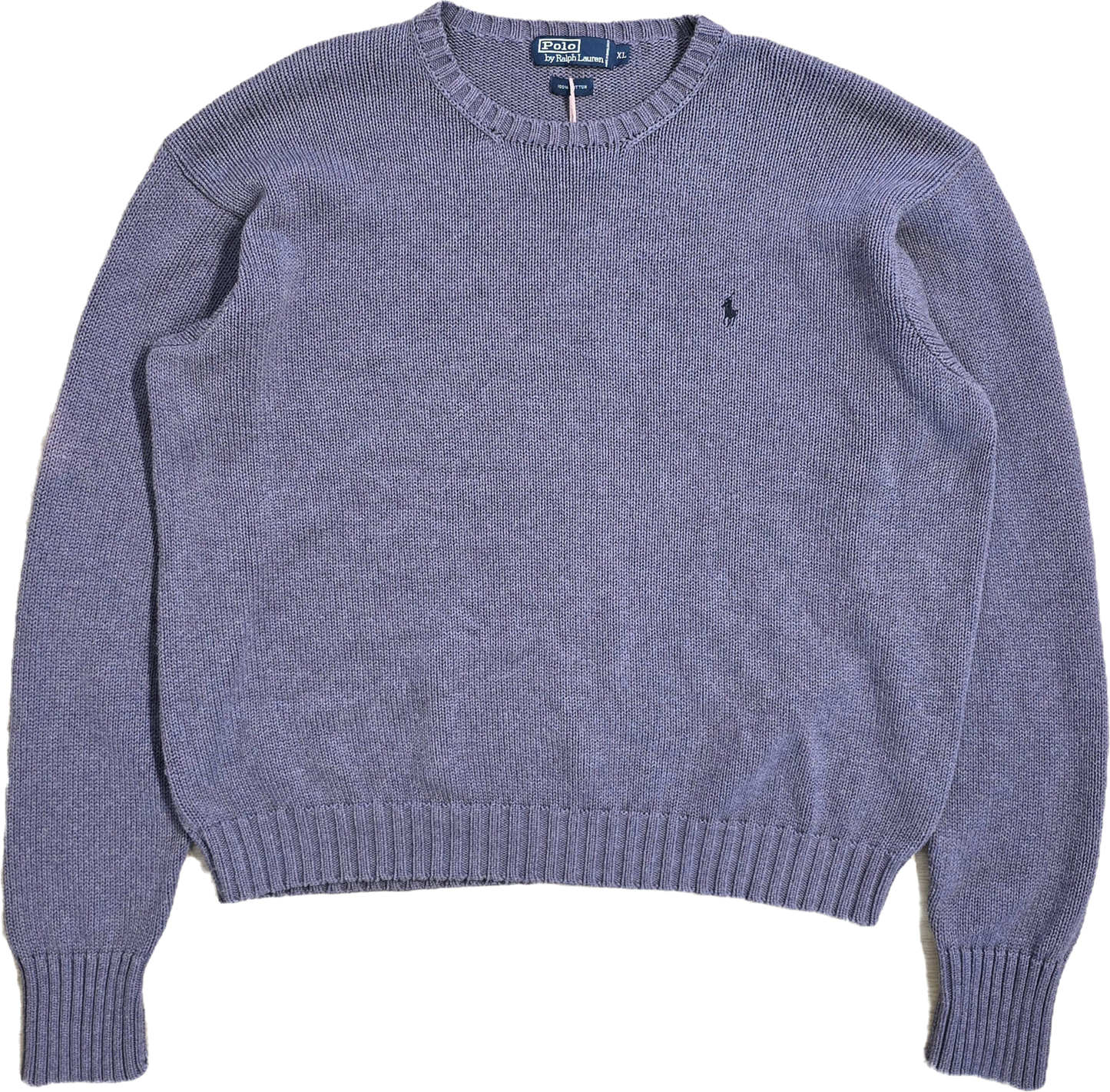 Pull col rond en maille violet - XXL