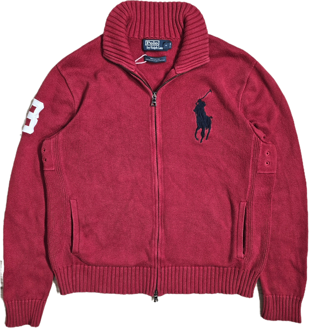 Veste en maille rouge - XL