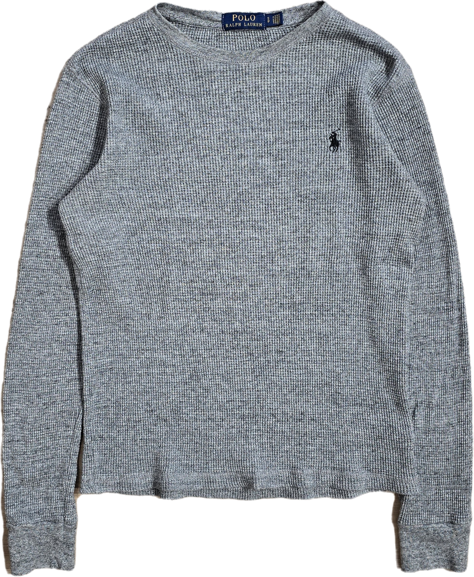 Pull en maille abeille gris - S
