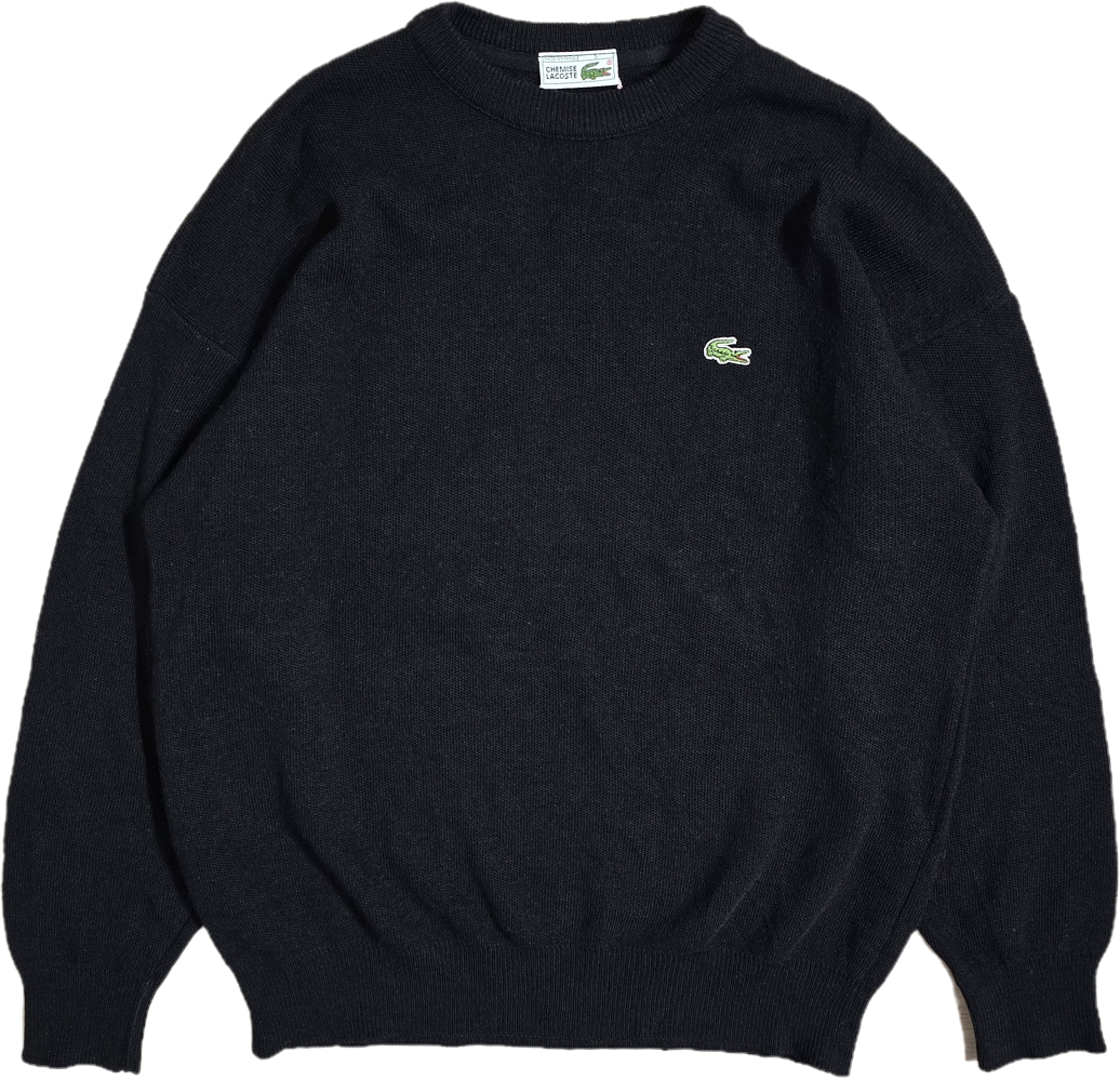 Pull col rond noir des années 80' - L