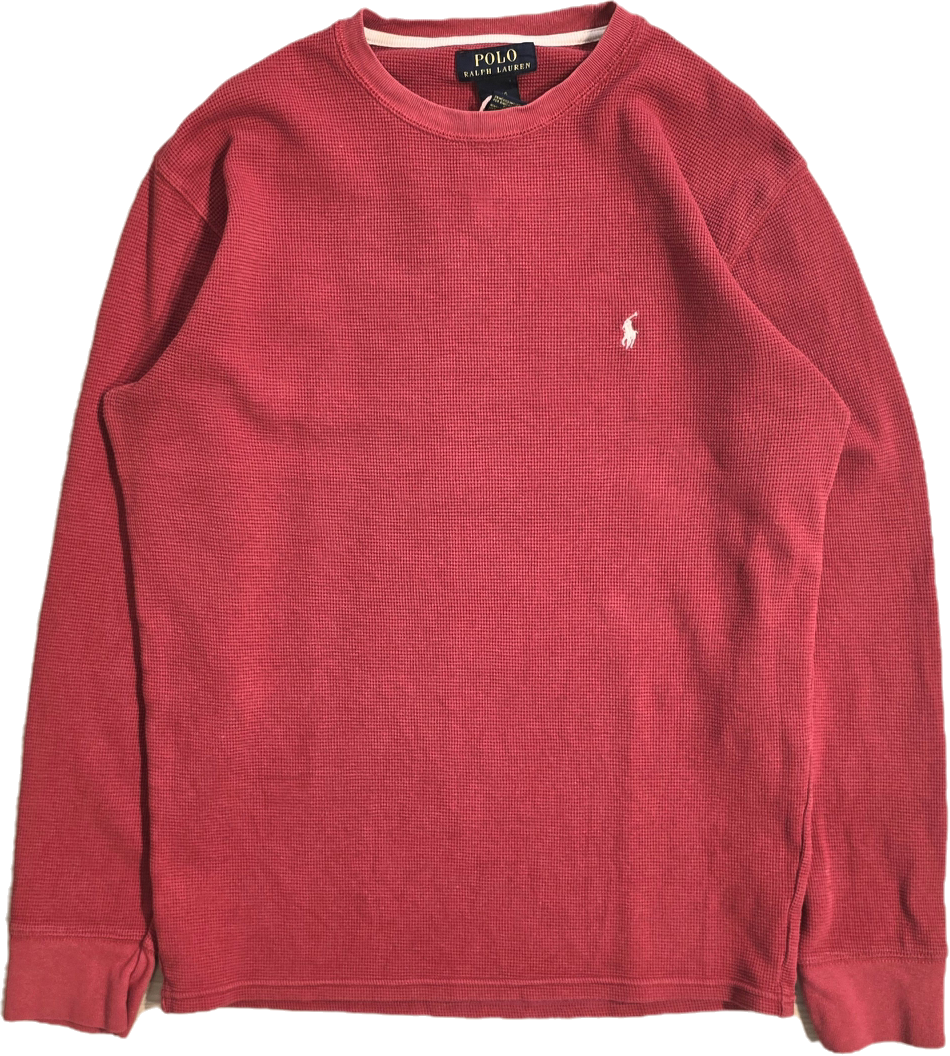 Pull léger en maille piquée rouge - L