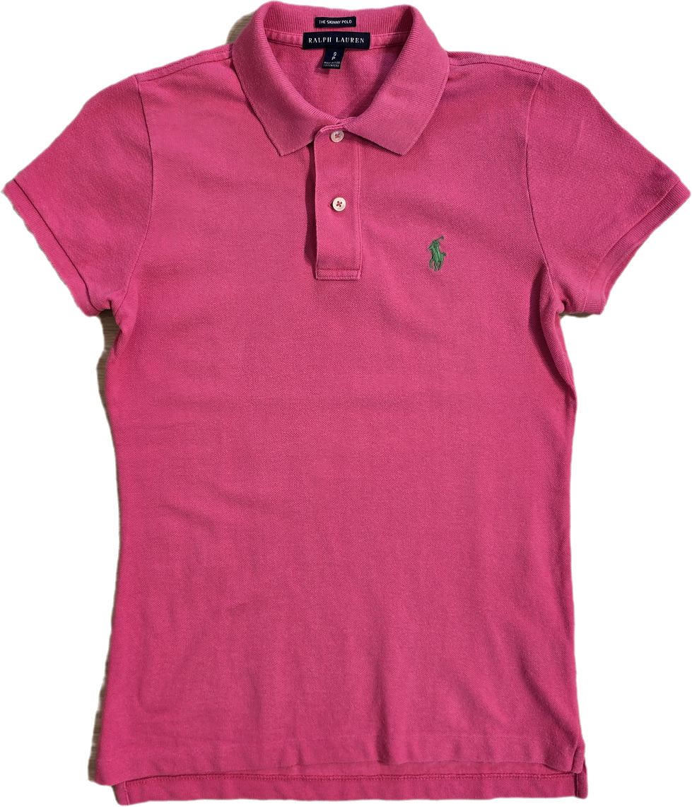 Polo slim fit en coton rose - XS/S
