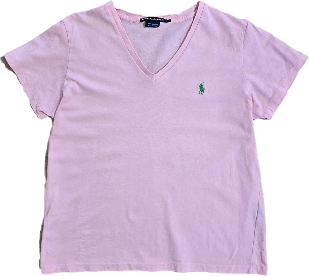 Tee-shirt en coton rose clair - L