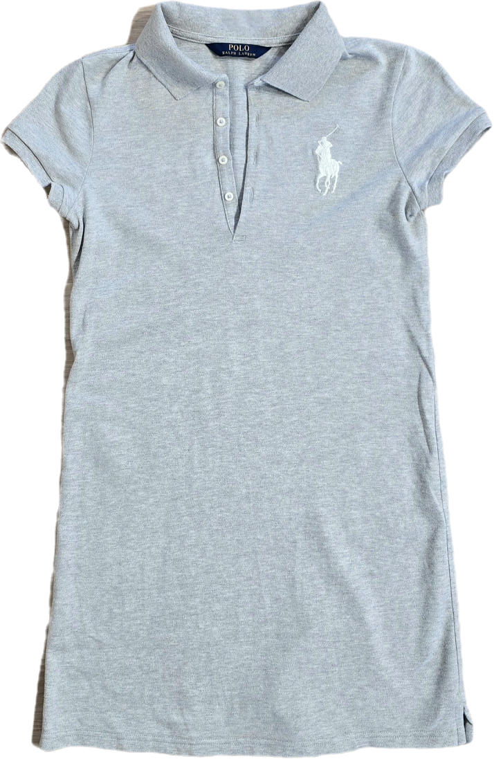 Robe polo gris clair en coton - XS