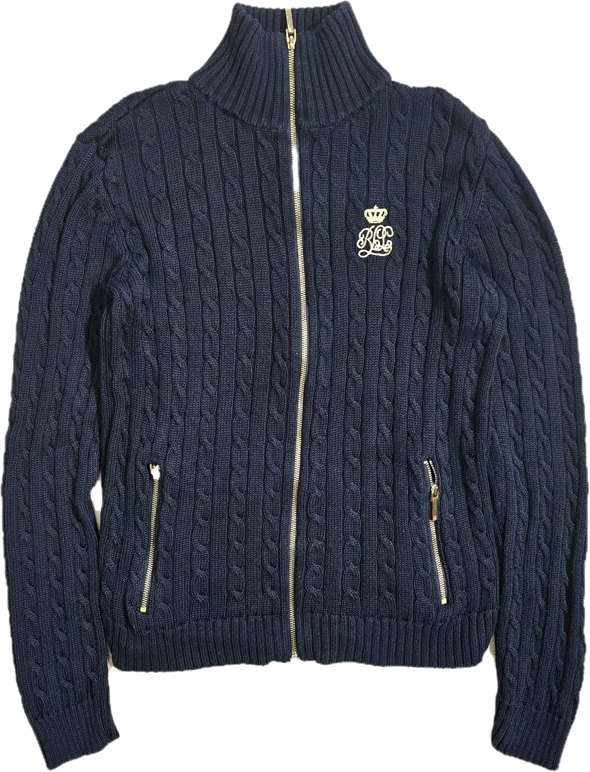 Veste en coton torsadée marine- XS