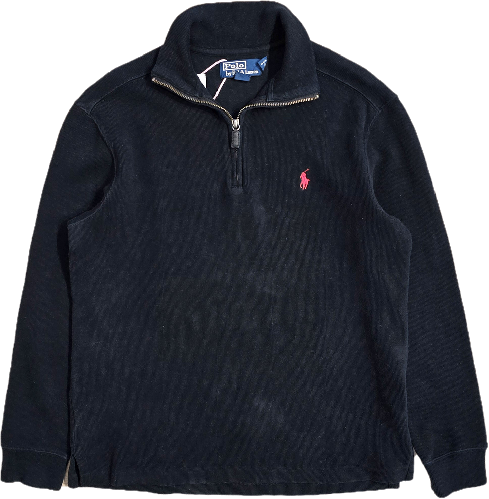 Pull camionneur en coton noir - S