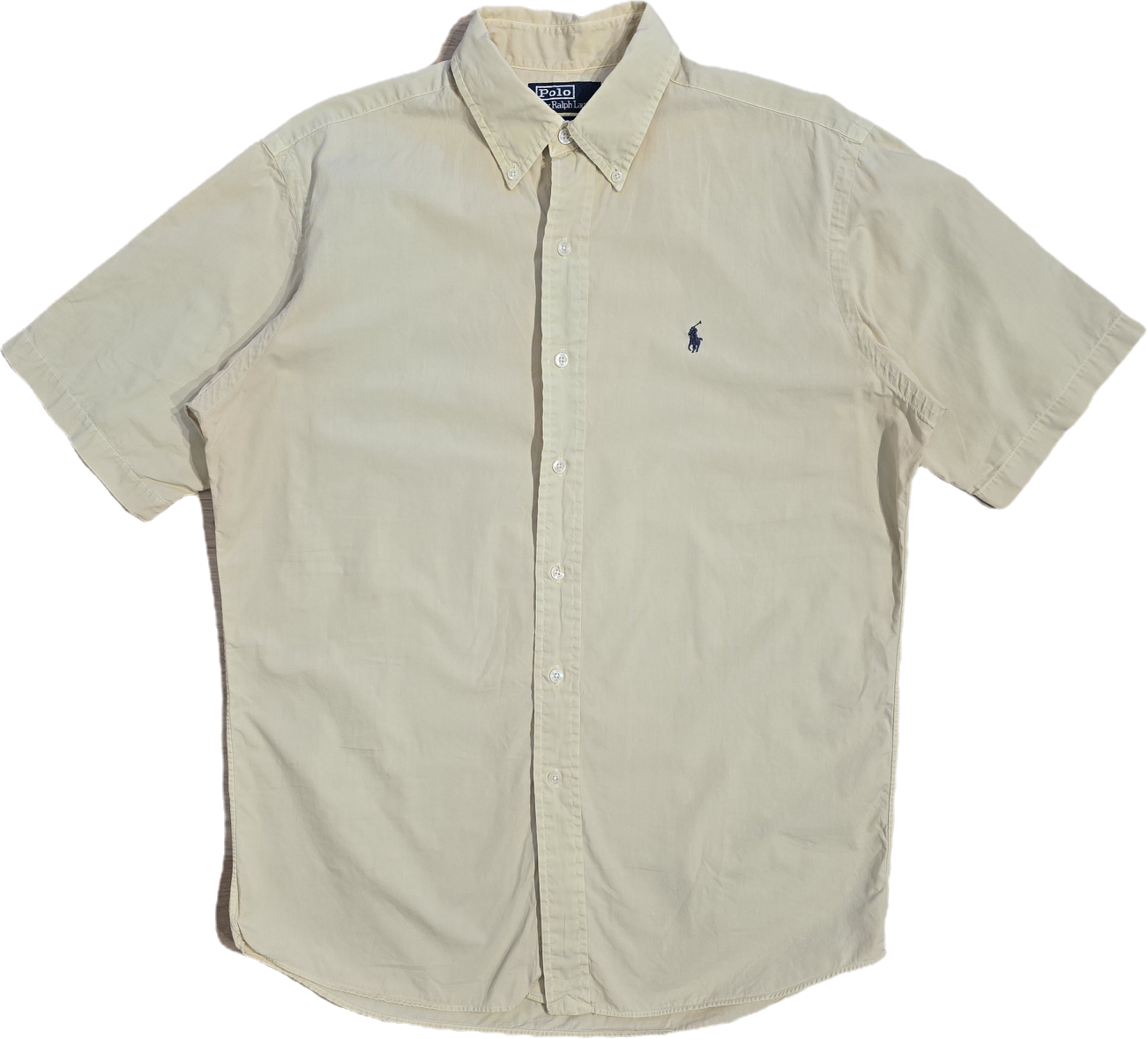 Chemise coupe Ellington en coton unie jaune pâle - M