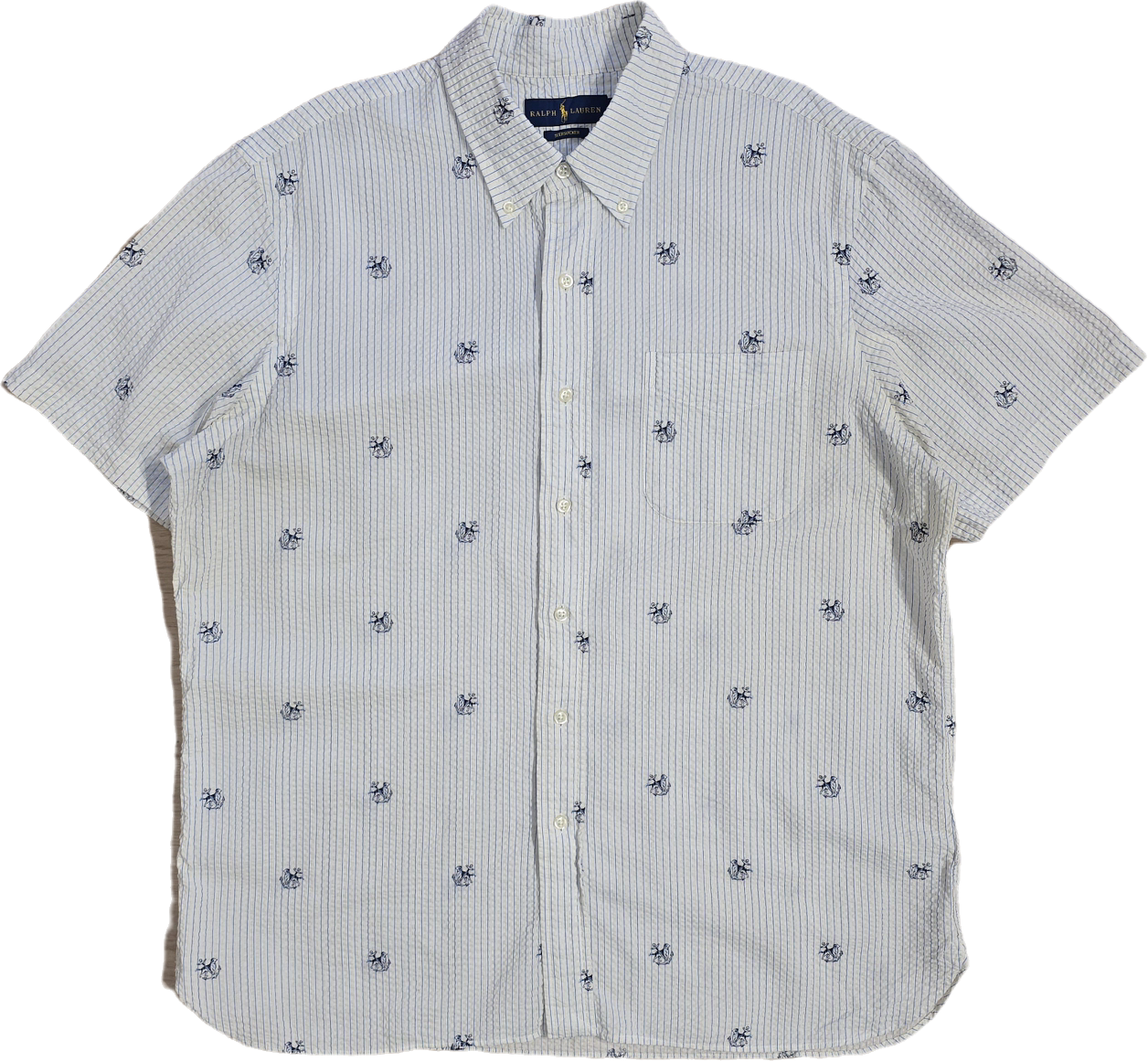 Chemise coupe Seersucker en coton à motifs - L