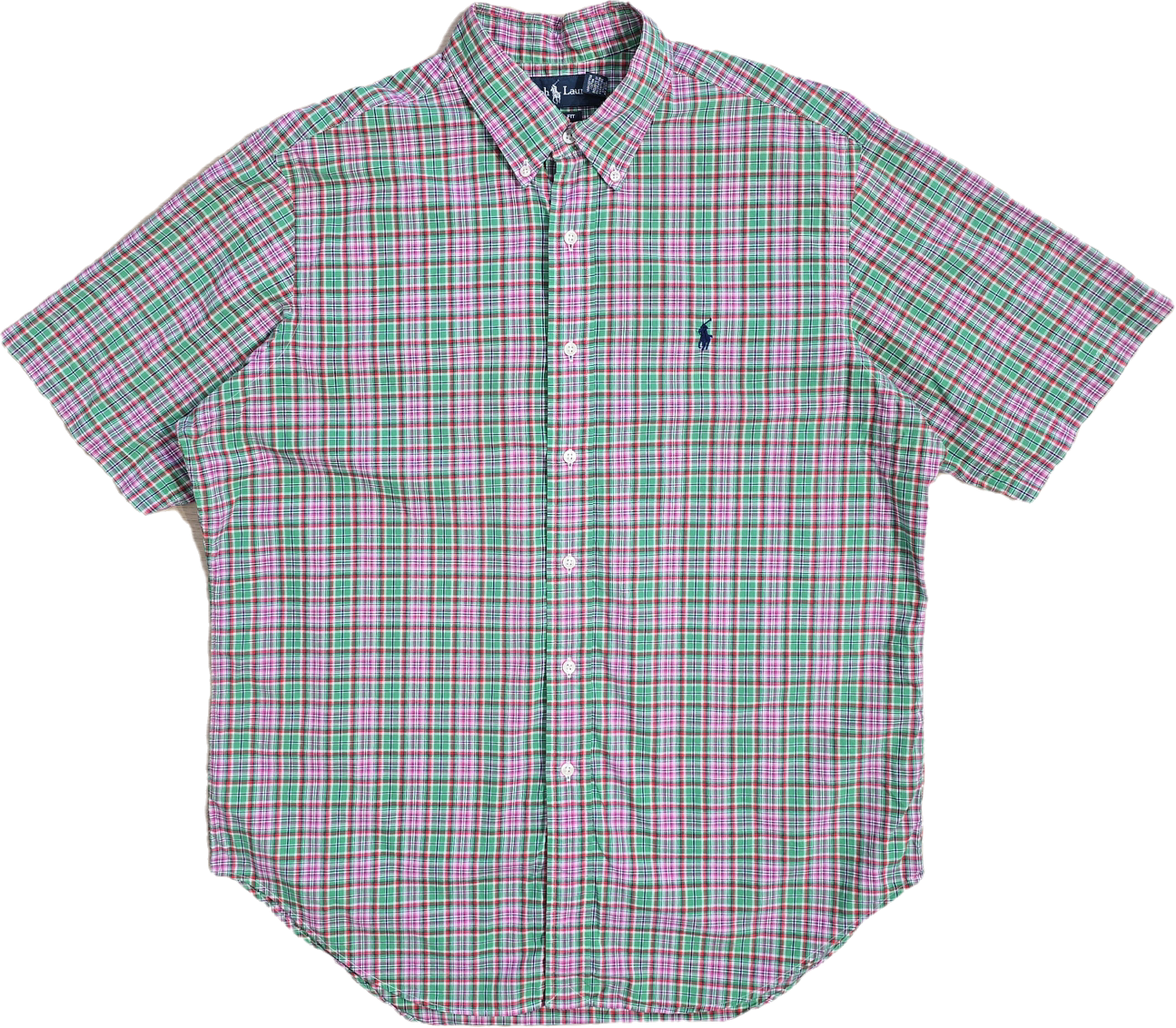 Chemise classic fit en coton à carreaux multicolore- L