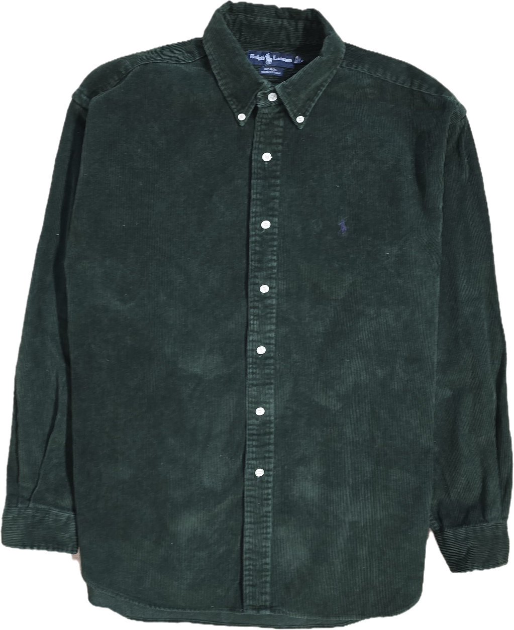 Chemise Blaire en velours côtelé vert - XL