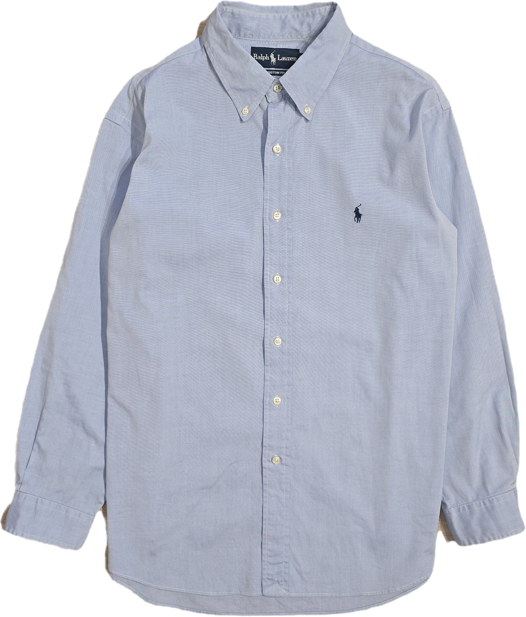 Chemise coupe custom fit en coton bleu ciel - L