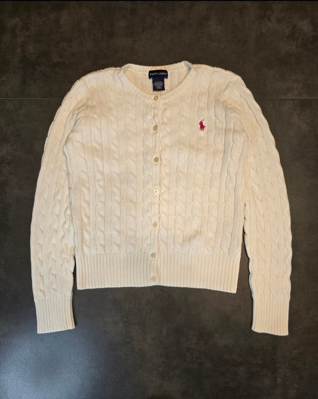 Cardigan en maille torsadée blanc - XS/34