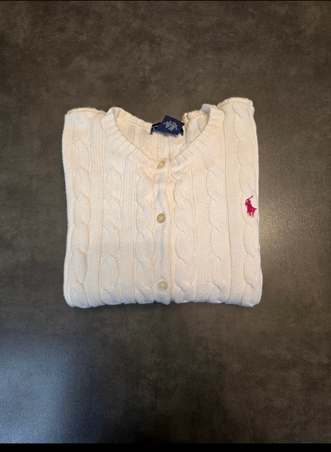 Cardigan en maille torsadée blanc - XS/34