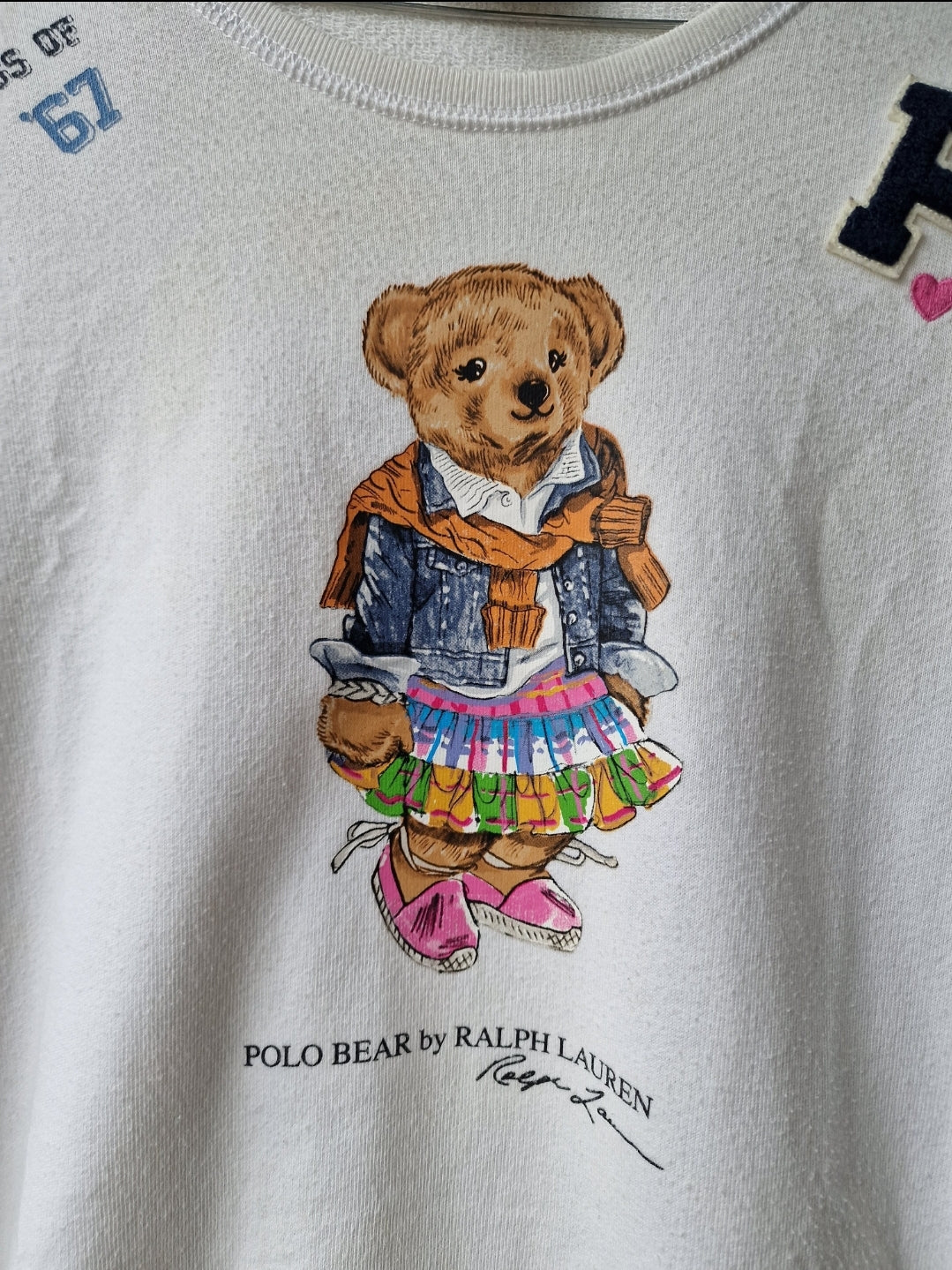 Sweat blanc polo bear imprimé - XS/34