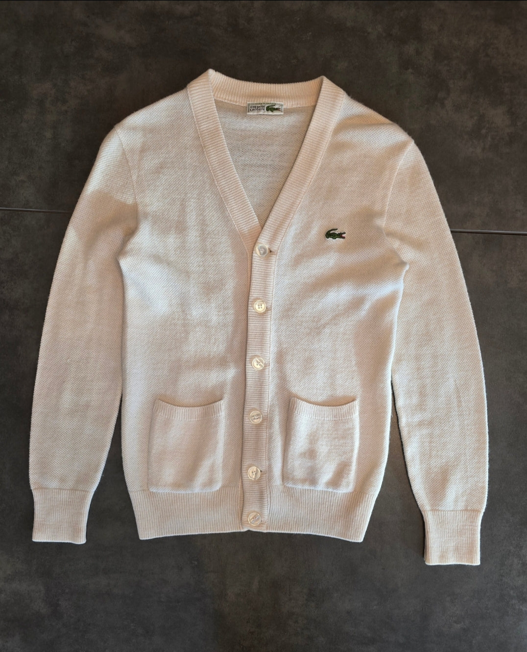 Cardigan en maille crème des années 80' - XS/34