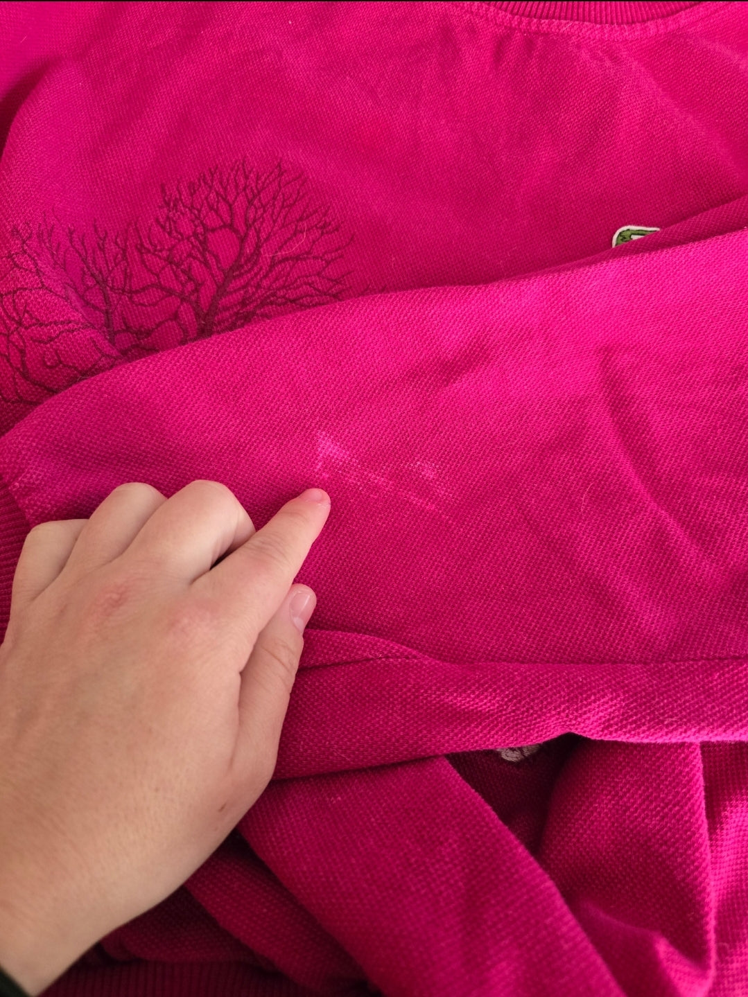 Sweat RARE rose fushia brodé des années 80' - XS/S