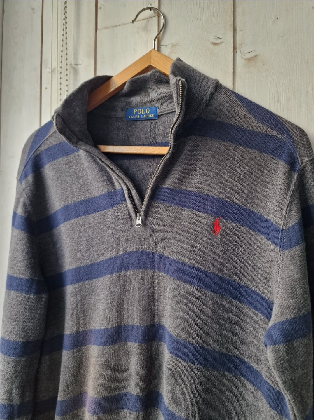 Pull camionneur gris à rayures - M femme / XS homme