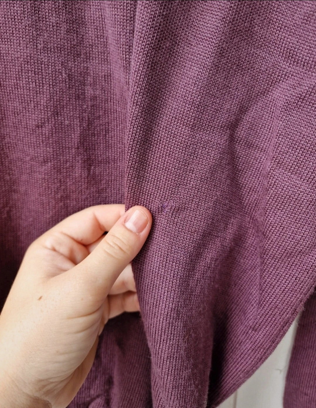 Pull col roulé prune des années 80' - M/L