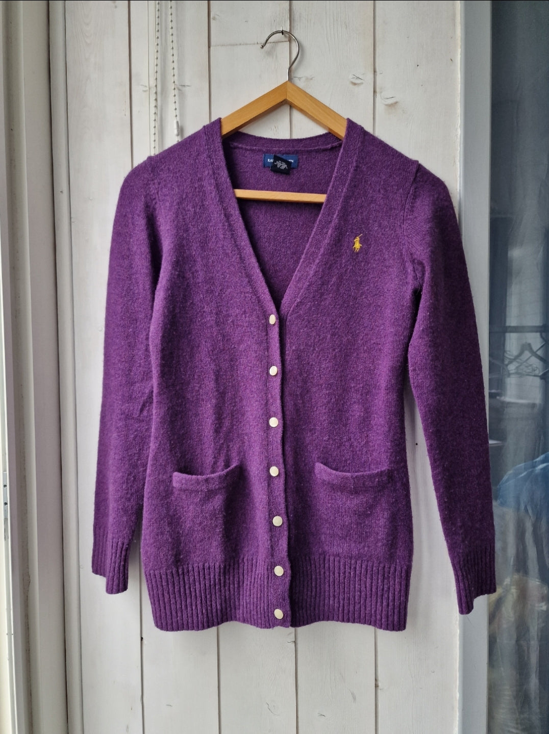 Cardigan en laine violet - S/36