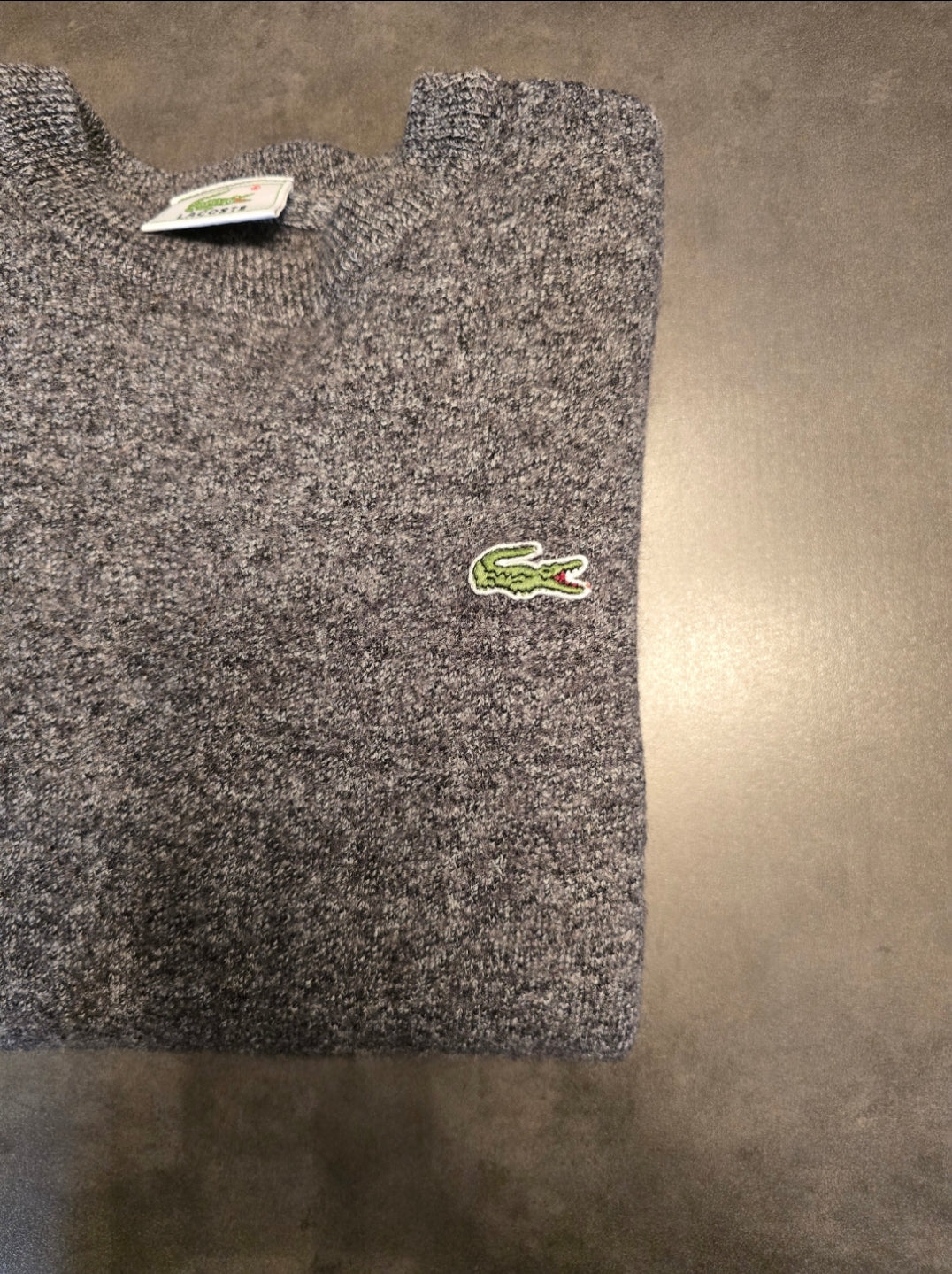Pull en maille gris mélangé des années 80' - XS