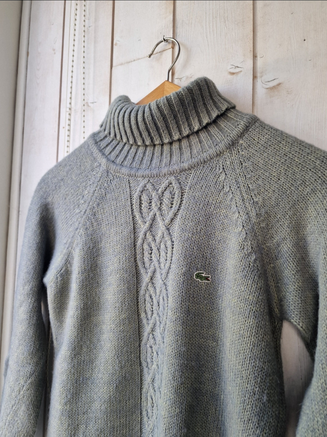 Pull col roule en maille des années 90' - XS