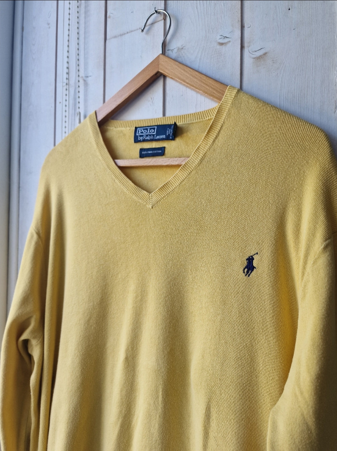Pull col V jaune - XL