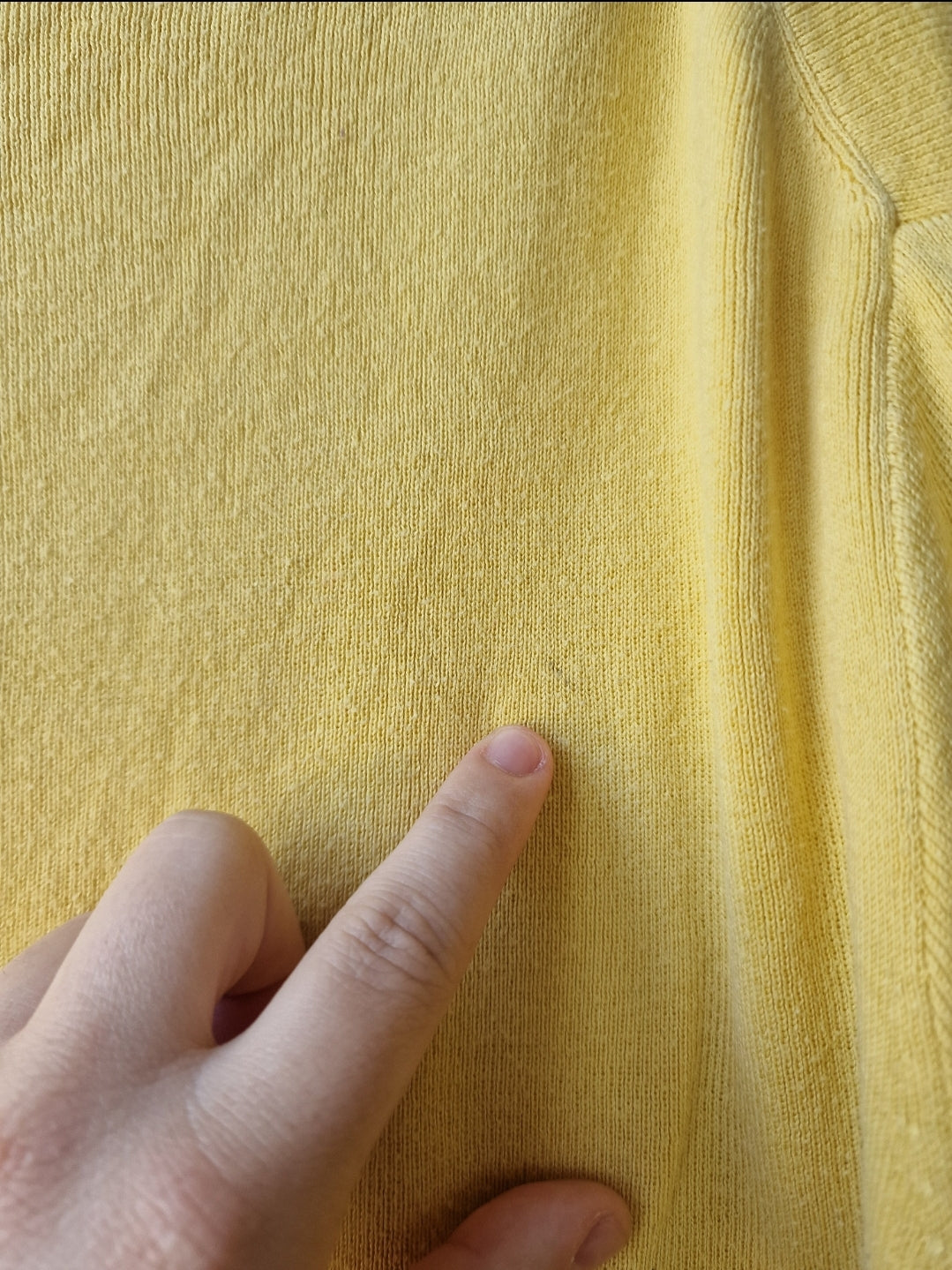 Pull col V jaune - XL