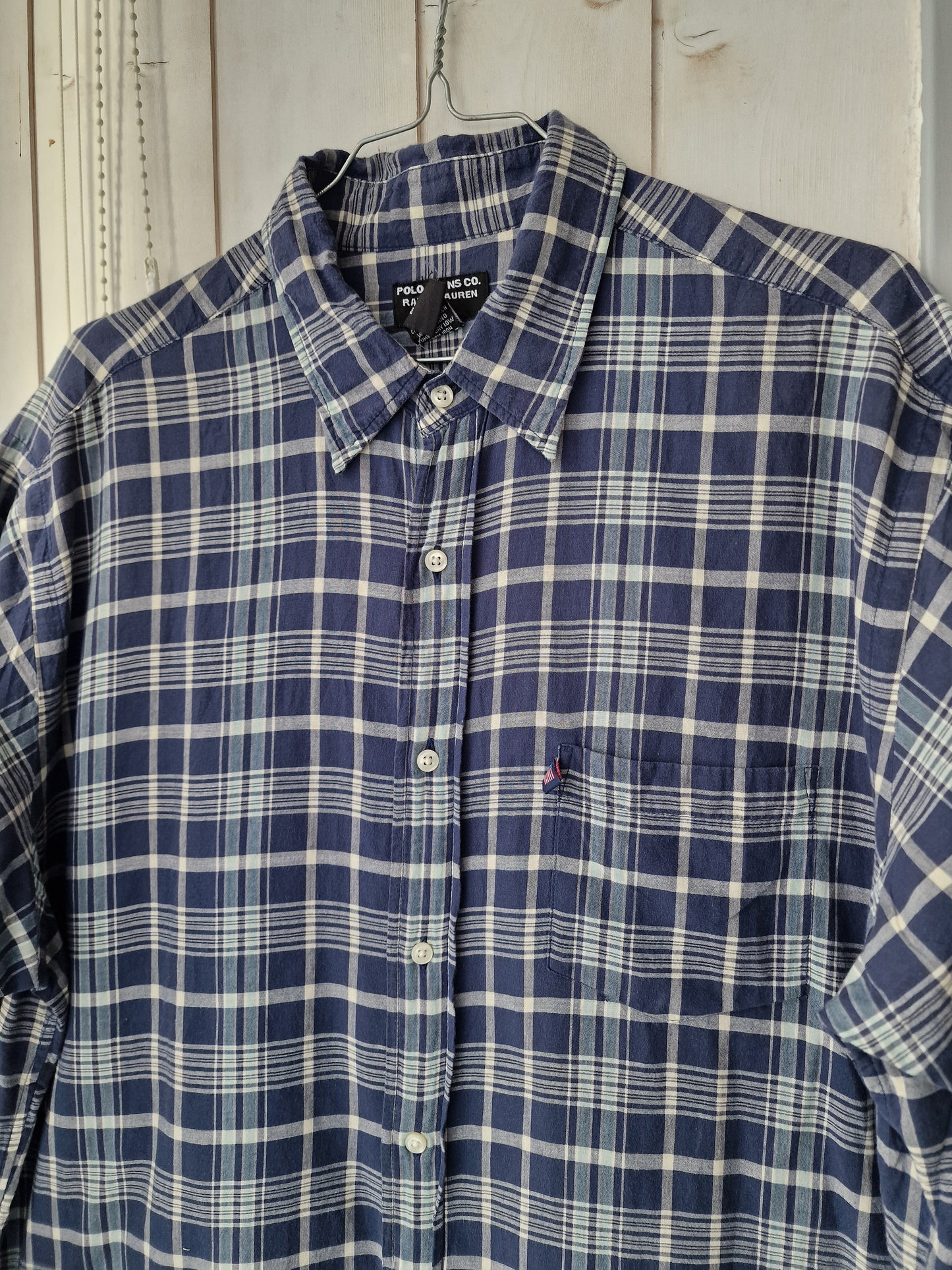 Chemise bleu à carreaux Ralph Lauren - L/40