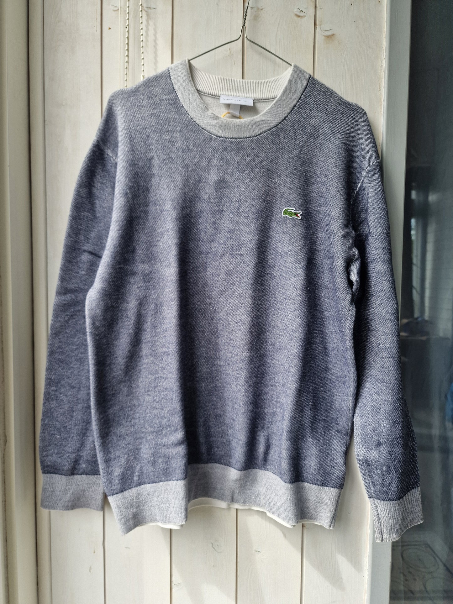 Pull col rond gris mélangé Lacoste - S/M