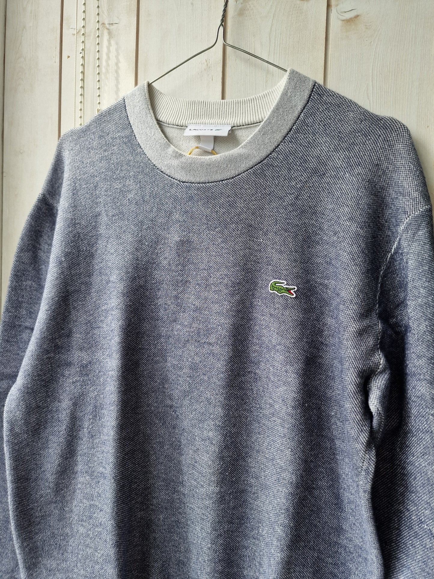 Pull col rond gris mélangé Lacoste - S/M