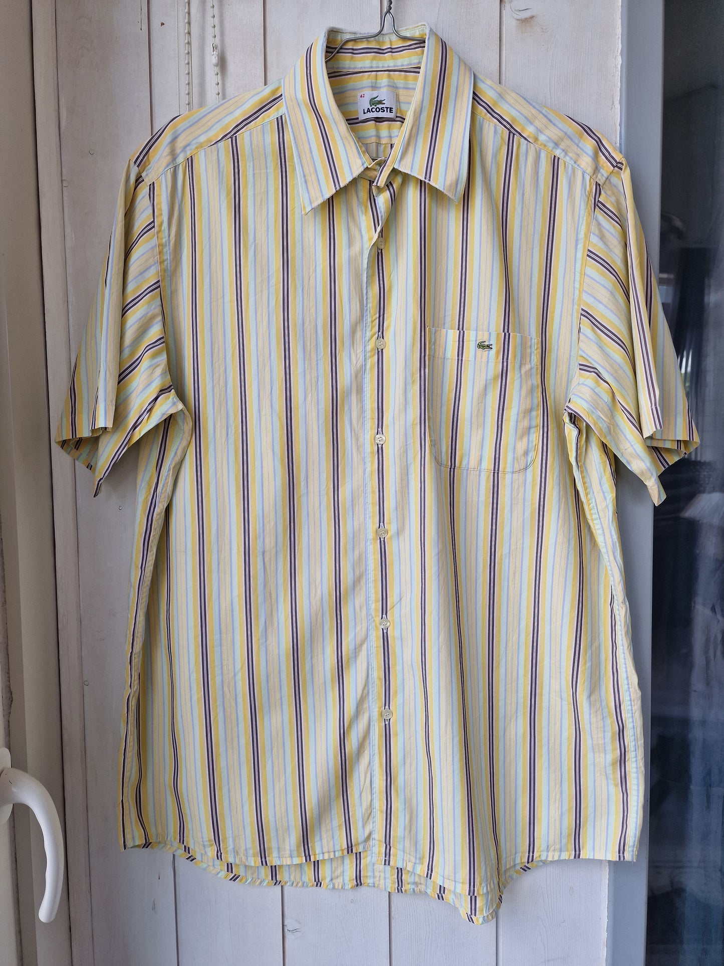 Chemise jaune à rayures Lacoste - L/XL