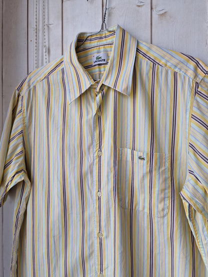 Chemise jaune à rayures Lacoste - L/XL