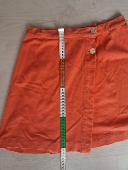 Jupe de tennis orange des années 90' Lacoste - M/38